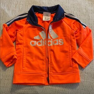 Adidas Vibrant Orange Jacket with Navy Details 18m boys